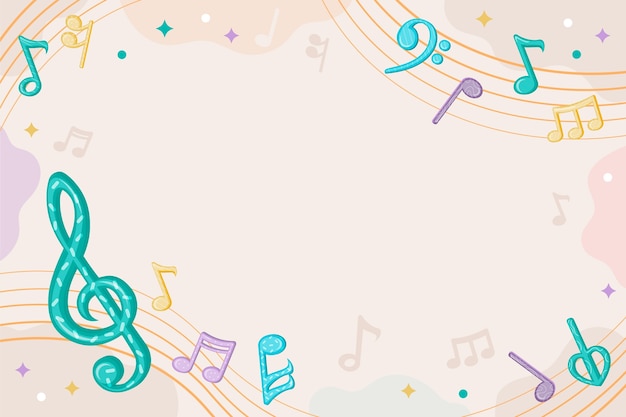 Free Vector music notes background