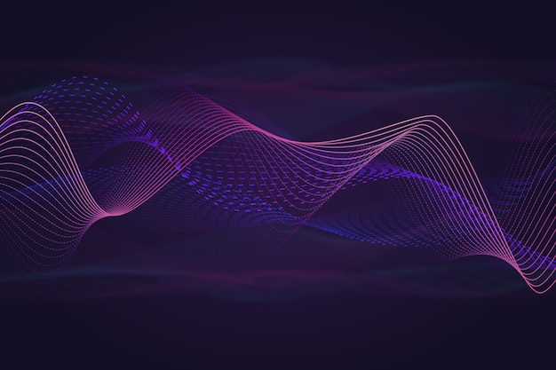 Music sound waves background with colourful smoke effect