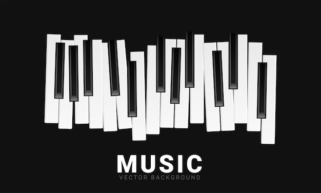 Free Vector musical background with piano keys