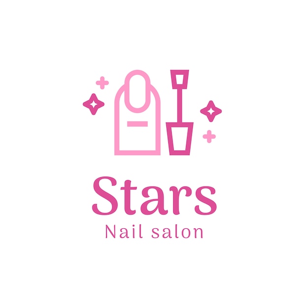 Nail salon logo template