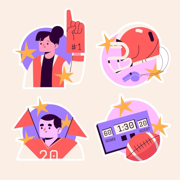 Naive football stickers