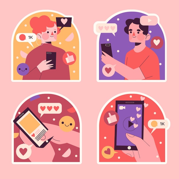 Naive influencer stickers collection