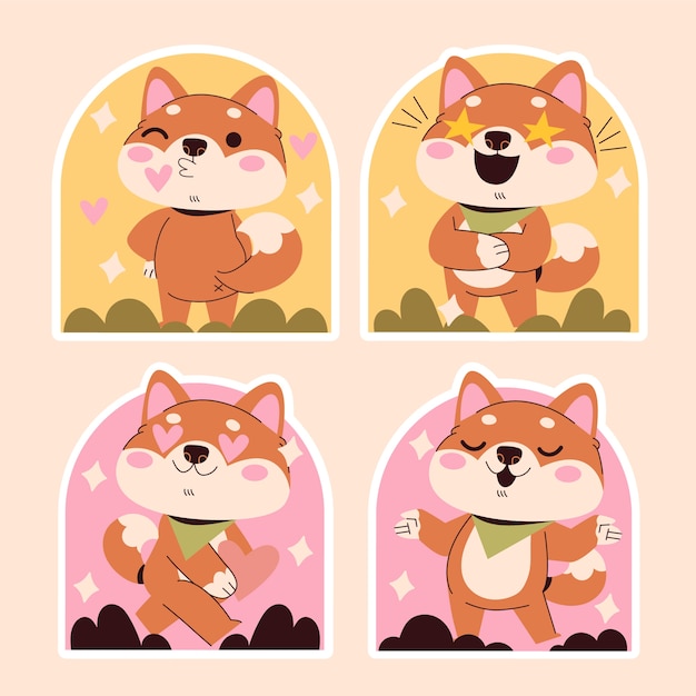 Naive shiba inu stickers