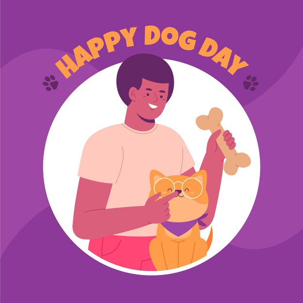 National dog day illustration