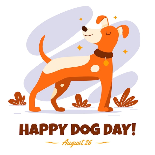 Free Vector national dog day illustration