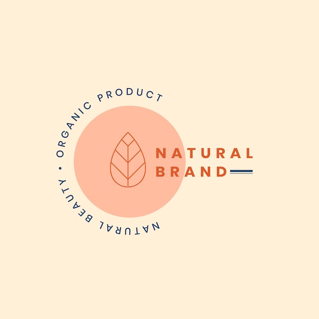 Free Vector natural brand logo badge design