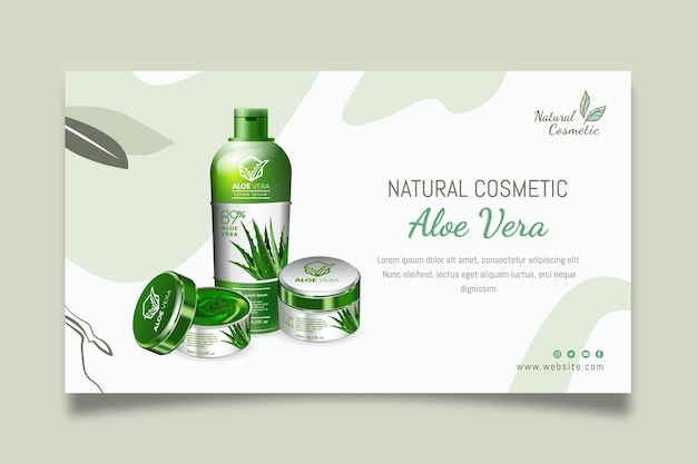 Free Vector natural cosmetic banner