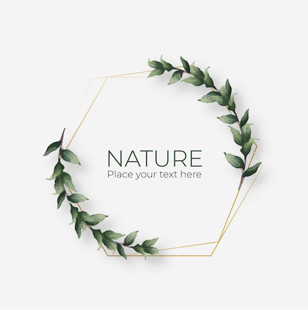 Free vector natural frame with golden geometric frame