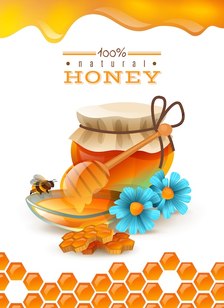 Free Vector natural honey 