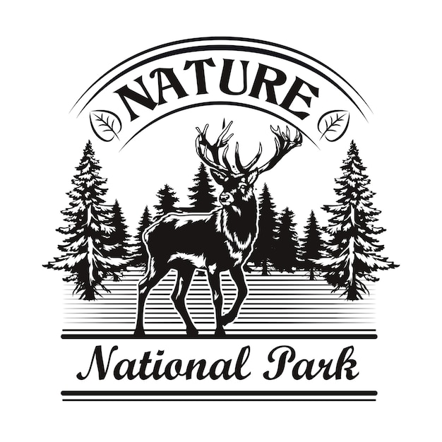 Free vector nature and park emblem
