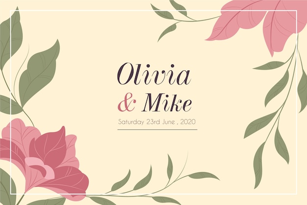 Nature save the date wedding invitation template