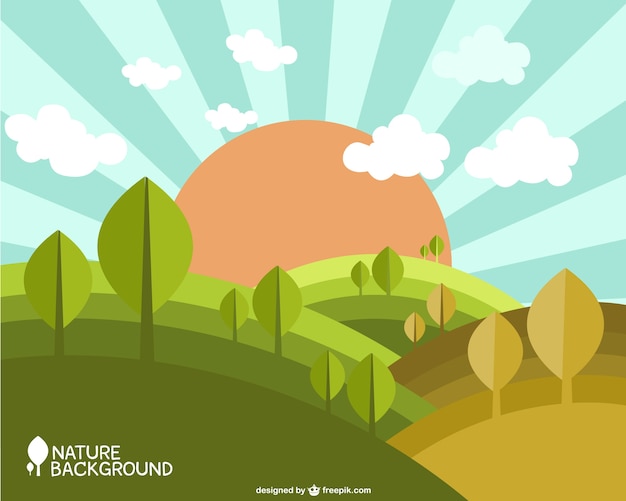 Free Vector nature spring background