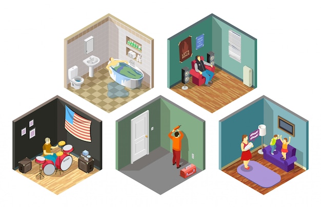 Free Vector neighbors relations isometric compositions set