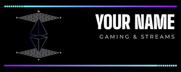 Neon gaming profile discord banner