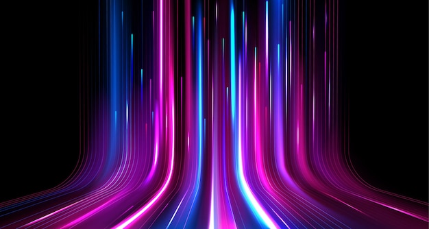 Free vector neon light speed effect