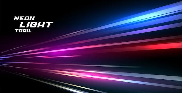 Free Vector neon speed lights motion background