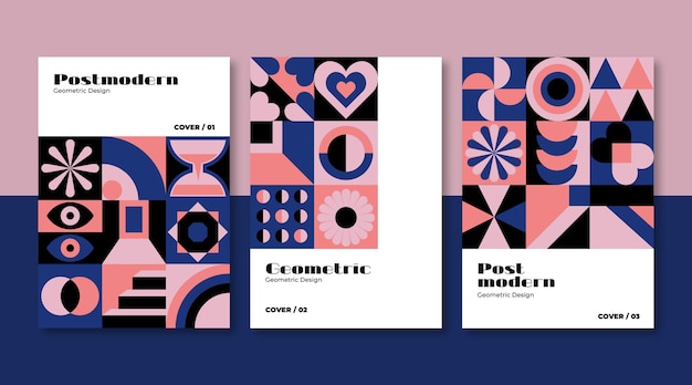 Free Vector new modernism aesthetics business cover collection