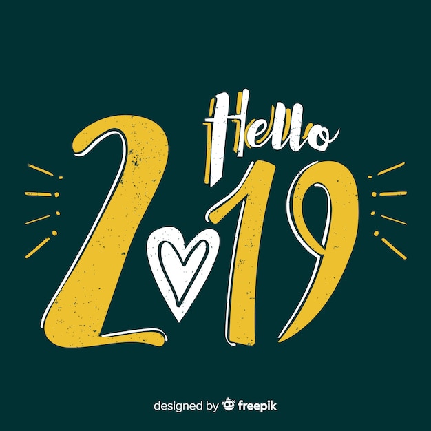 Free Vector new year 2019 background 