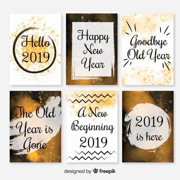 New year 2019 greeting card