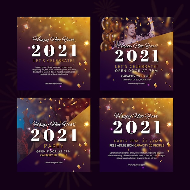 New year 2021 ig post collection