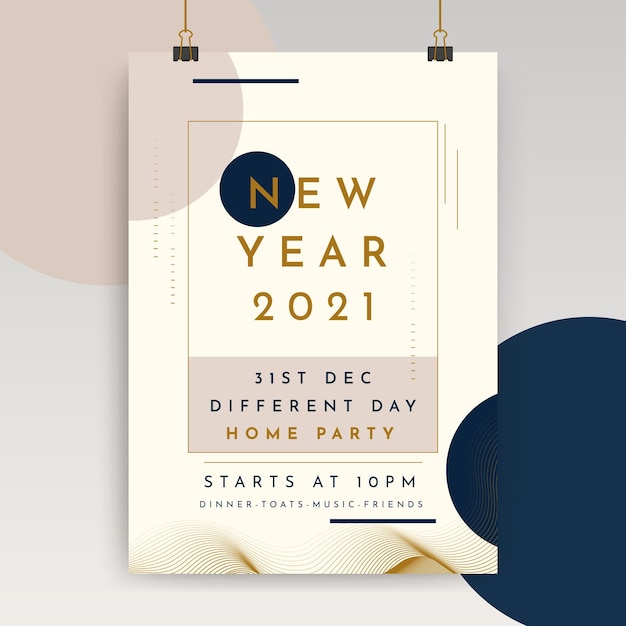 New year poster template