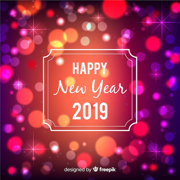 Free Vector new year sparkling lights background