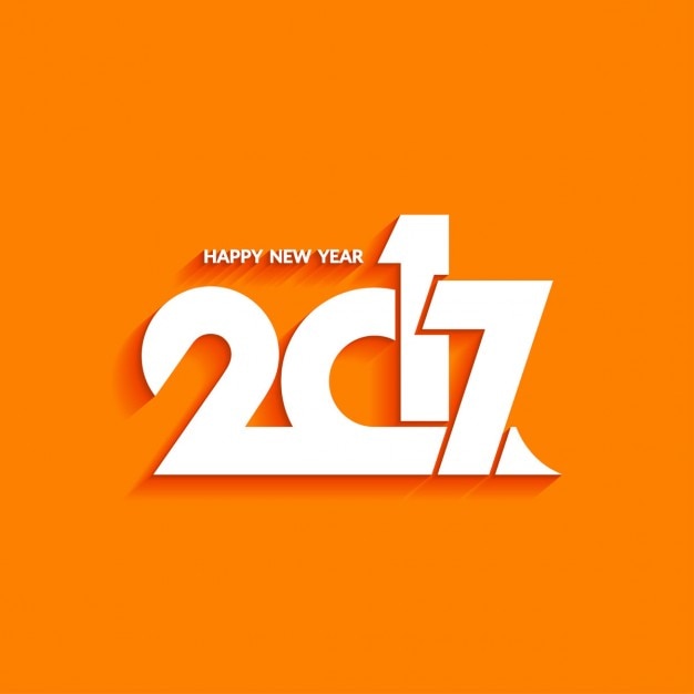 Free Vector new year with an orange background