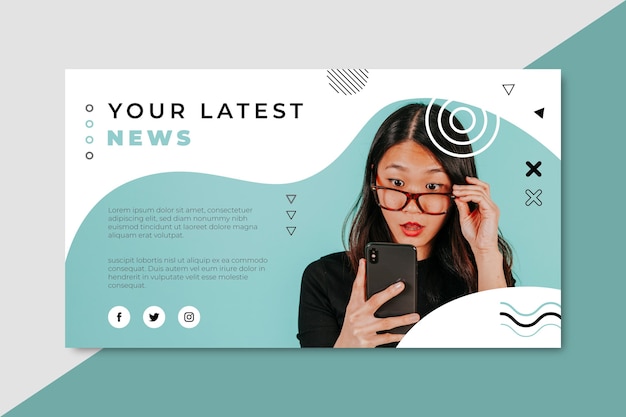 Free Vector news banner blog