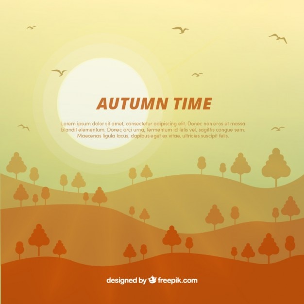 Free Vector nice autumnal background