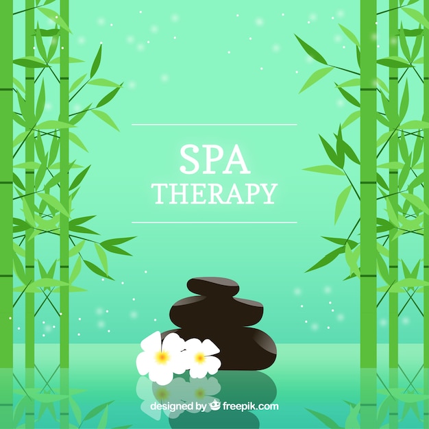 Nice spa background in flat design