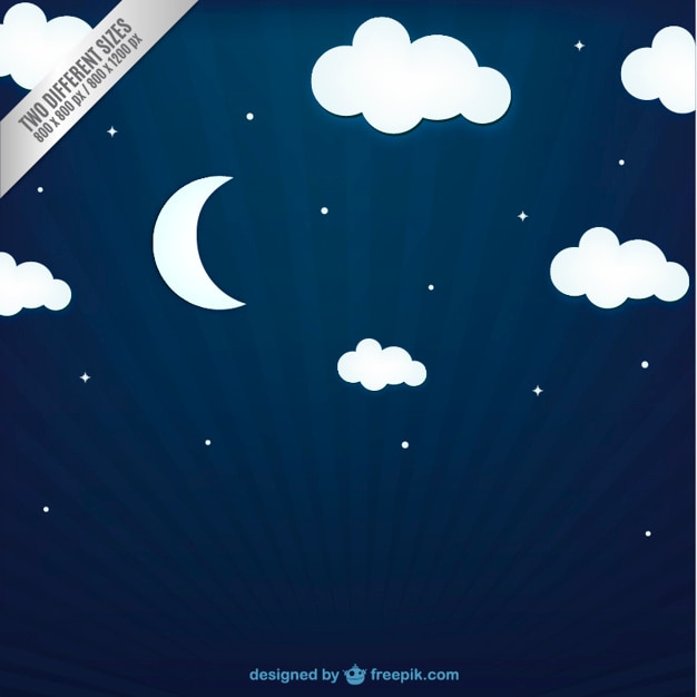 Free Vector night sky background