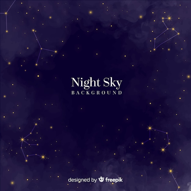 Free Vector night sky background