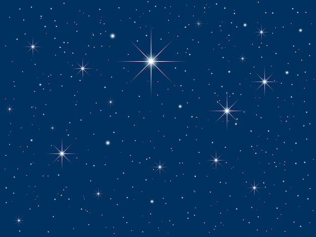 Free Vector night sky full of twinkling stars