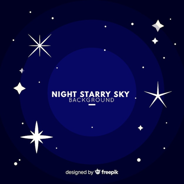 Free Vector night starry sky background