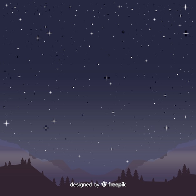 Free Vector night starry sky background