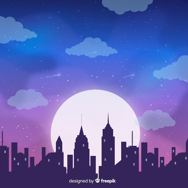 Free Vector night starry sky background