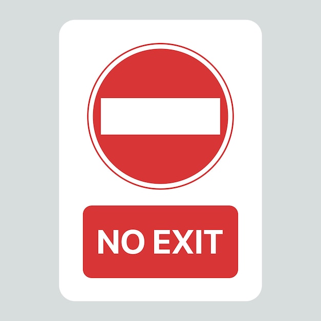 Free Vector no exit rectangle sign