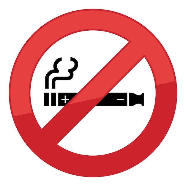 Free Vector no soking red sign