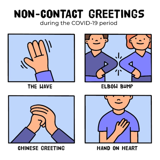 Free Vector non-contact greeting concept