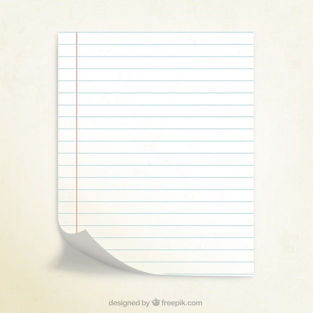 Free Vector notebook paper