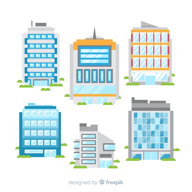 Free Vector office building collection