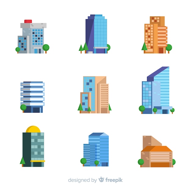 Free vector office building pack