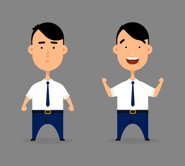 Free Vector office man character  illustration.