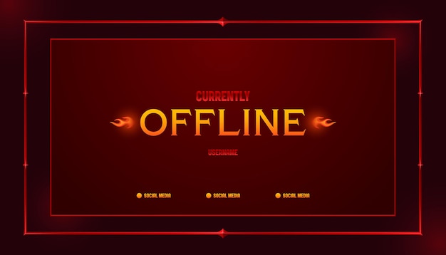 Free Vector offline stream banner design