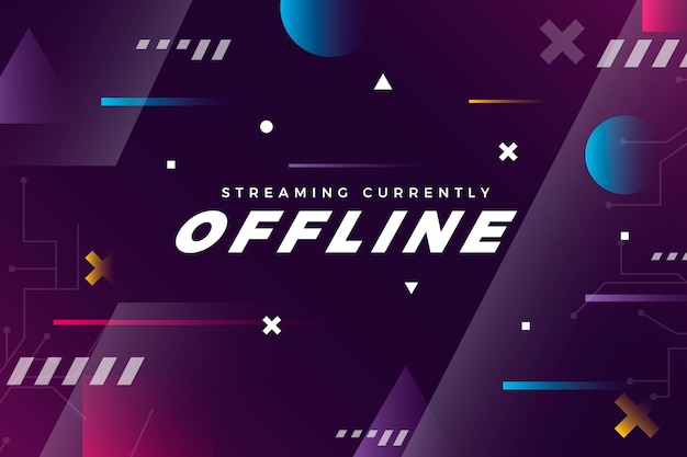 Offline twitch banner gammer style template