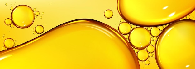 Free vector oil drops texture omega bubbles gold droplets