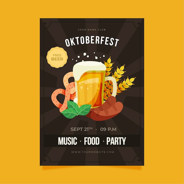 Free Vector oktoberfest poster