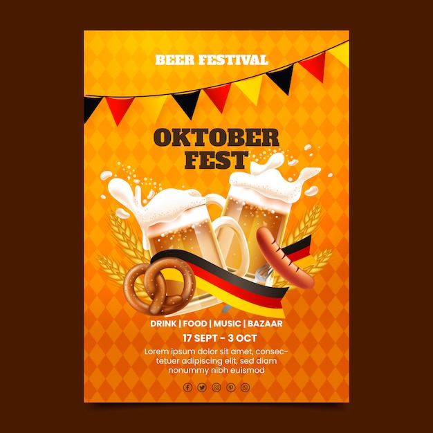 Oktoberfest realistic poster