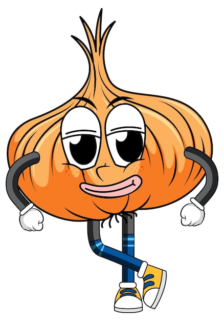 Free vector onion with arms and legs