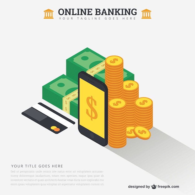Free vector online banking concept template